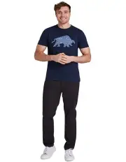 [Raging Bull] Chambray Union Jack Bull T-shirt in Navy
