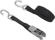 Ratchet Tie Down Straps, 2PCS Tear Resistant Sturdy Construction Precise Stitching Flexible Black Ratchet Straps for Ship (#2)
