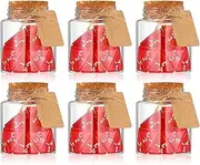 Wettarn 120 Pcs Transparent Red D4 Dice 6 Pcs Potion Bottle Plastic Favor Jars with Cork Lids Polyhedral Dice Set for Party Favors Table Games Party Cute Jars (Round Style, 2 oz/ 60 ml)