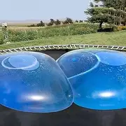 47 Inch Giant Water Bubble Ball, Inflatable Water-Filled Ball Soft Rubber Ball for Outdoor Beach Pool Party Large (Blue)