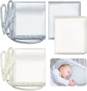 2 Pcs Satin Bassinet Sheet Baby Hair Soft Silk Feeling Sheet Baby Bassinet Sheet