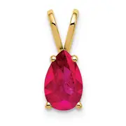 14k 8x5mm Pear Ruby Pendant