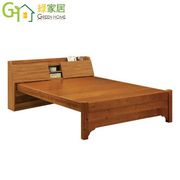 【綠家居】維多利 現代6尺雙人加大實木床台組合(床頭箱＋床底)