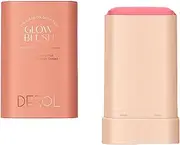 Amagogo Facial Blush Cream Solid Moisturizer Stick, Portable Weightless Cheek Blusher Face Blusher for Travel Women Daily All Skin, Fleur