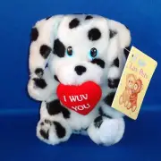 Russ - Dalmatian Dog Plush Stuffed Animal "I Wuv You" Heart Love Valentine's Day