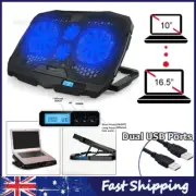 Laptop Cooler Stand 6Wind Speed HD LCD Display Cooling Pad for 10-16.5" Notebook