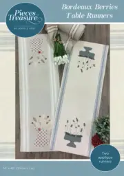 Bordeaux Berries Table Runner Pattern by Jenelle Kent for Pieces to Treasure