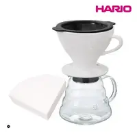 在飛比找森森購物網優惠-【HARIO】W60磁石濾杯豪華組(濾杯+V60雲朵02玻璃