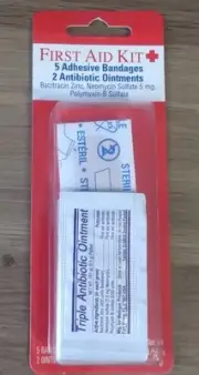 Lot Of 12 Lil Drug Store First Aid Kits 5 Adhesive Bandages 2 Antibiotic Cream