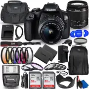 Canon EOS 2000D / Rebel T7 with 18-55mm III Lens - 30PC Accessory Bundle