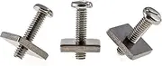 Santa Barbara Surfing SBS - Stainless Steel Longboard Fin Screw & Plate - Pack of 3
