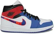 [Nike] Jordan Mens Air 1 Mid SE Leather Synthetic White University Red Rush Trainers 10 US