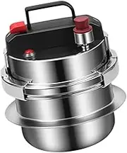 WeiLaiKeQi Portable Mini Pressure Cooker and Rice Steamer, 304 Stainless Steel Soup Pot for Restaurants, 1.6L