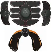EMS Wireless Muscle Stimulator Trainer for Smart Workout Abdominal Training Electric Body Slimming Massager 8Pack 3in1and Hip