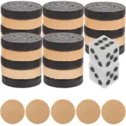 Board Game Accessory Wooden Checkers Pieces Backgammon Chess Pieces