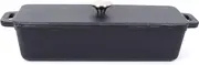ECHTWERK EW-GE-1501 Cast Iron Bread Baking Dish with Lid, Loaf Tin, Enamel Coating, for Ovens, Grills, BBQ Inductions, 1.5 L, Diameter 28.2 x 12. cm, Black