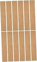 Cabilock 2sets Self-Adhesive Cork Bulletin Bar Strips Natural Memo Board Strip for Office Wall 6pcs*2