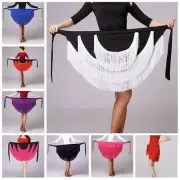 Lady Belt Skirt Asymmetrical Tassel Dancewear Latin Rumba Cha Cha Samba New Red