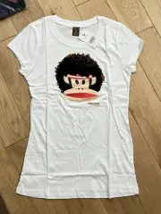 Paul Frank Juniors Women’s Size S Paul Semi Artic White Pro Julius Buff T-Shirt