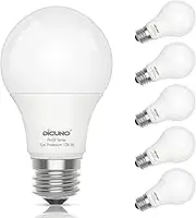 DiCUNO ProOE E27 Bulb, LED Light Bulb, CRI 98, 9W 806LM 60W Equivalent, Warm White 3000K, Not Dimmable, Pack of 6