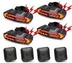 Smart Bicycle LED Tail Light Anti-Theft Alarm Rechargeable Water Resistant 4 Set