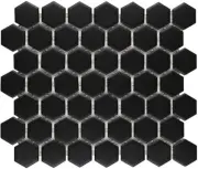 1.5" Black Matte Hexagon Wall Floor Tile Kitchen Backsplash Bathroom (BOX OF 10)