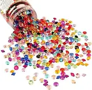 Acrylic Diamonds Crystals 11OZ(1100 PCS) Rainbow Mix Treasure Gems for Table Scatters Vase Fillers Event Wedding Birthday Decoration Favor Arts & Crafts