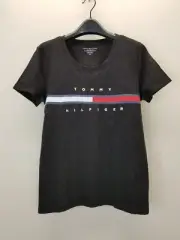 *NWT* Tommy Hilfiger women's flag Stripe Black Size S short sleeves Tee