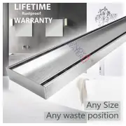300-3900mm Lauxes Tile Insert Shower Waste Silver Floor Grate Drain Rustproof