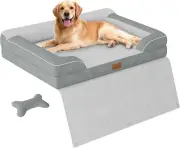 Extra Large Dog Bed - Orthopedic with Cooling Gel Memory Foam, Waterproof XL wit