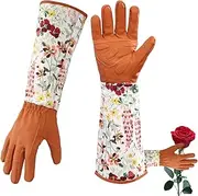 Thornproof Gardening Gloves, Long Gardening Gloves for Women | Long Rose Pruning Gloves and Thornproof Design | Palm Padded Garden Sleeves for Women Protective Non Slip Grip for Men