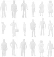 100Pcs 1:100 White People Unpainted Figures Exquisite Miniature Character Models Decorative Accessories for DIY Making Mini Dollhouse Building