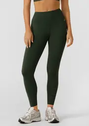 [Lorna Jane] Aero Fit Ankle Biter Leggings in Green, Size - Small S Fig Green