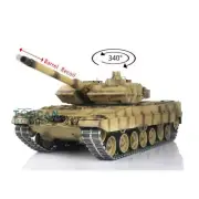 Henglong Leopard2A6 RC Tank RTR 1/16 7.0 Barrel Recoil 3889 Metal Track Rubbers