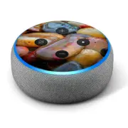 Vinyl Decal Skin for Amazon Echo Dot 3rd Gen - Electric Blue Glow Solid