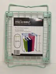 Lockermate The Original Stuff Teal Extra Tall Stac-A-Shelf Fits Standard Locker