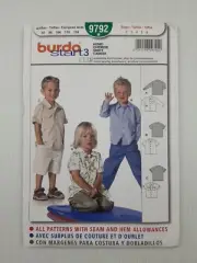 Burda Sewing Pattern 9792 Boys Shirts Pattern Size US 2-6 EUR 92-116 NEW