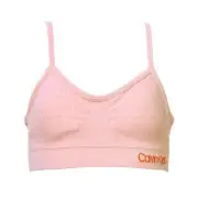 Calvin Klein Girls Seamless Wirefree Comfort Bralette Bra, Pink, L(10/12)