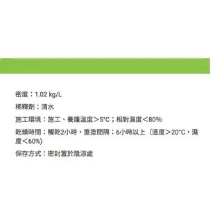 <油漆王子> 室內混凝土封閉底漆 Concrete Sealer Flugger 青葉 虹牌 得利 水泥漆 防水底漆