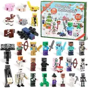 2024 Advent Calendar Christmas Minecraft Building Blocks Figures Toy 24 Days Countdown Kids Funny XMAS Gift