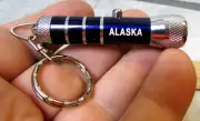 Alaska Keychain key ring mini flashlight, works! very bright! great souviner