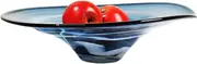 Decorative Bowls Fruit Bowl Countertop Fruit Basket Glass Fruit Tray Large Blue Snack Fruit Tray Large Capacity Storage Tray Home Decorations Fruit Bowl for Kitchen Counter
