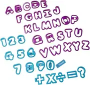 26Pcs Large Alphabet Cookie Cutters Plastic,16Pcs Large Number Symbol Cookie Cutters Plastic,for DIY Sugarcraft Biscuit Pastry Baking