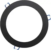 uxcell 18W 6.2" OD 4.6" ID Light Trim Ring, Downlight Mounting Bracket Circular Light Cover Light Fixture for Ceiling Wall Recessed Can Downlights, Black