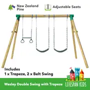 Lifespan Kids Wesley Double Swing with Trapeze