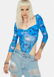 Looking Up Mesh Bodysuit