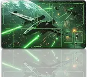 Starry Spaceship Mouse Pad: SWD Playmat Featuring a Non-Slip Base and Stitched Edges, Playmat Suitable for TCG (Zones,xq5)