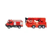 SIKU Fire Engine Command Car Unimog Crane Firefighter Set * die-cast model * NEW