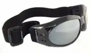 TITUS MIRRORED MOTORCYCLE RIDING GOGGLES SUNGLASSES W/ STRAP PADDED AVIATORS SKI