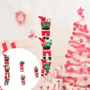 Climbing Santa On Rope Ladder Christmas Tree Hanging Ornament Outdoor Hanging